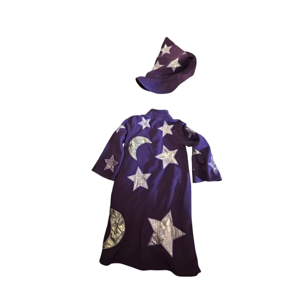 Old Navy 4T/5T Blue Celestial Wizard Costume Halloween Ren Faire Dress Up